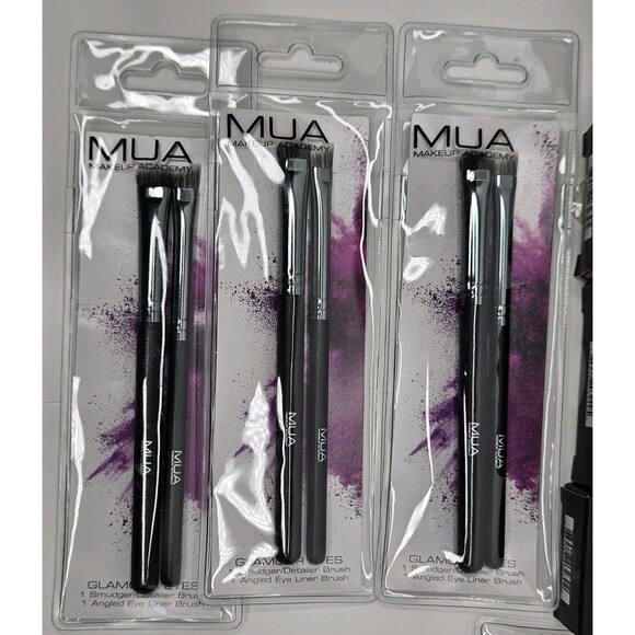 Lot of 8 Mua Professional Makeup Brushes New Concealer, Highlighter, Shadow, Fan - Picture 5 of 5
